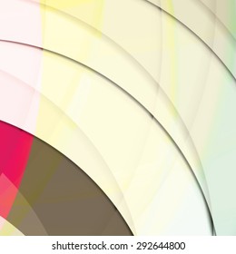 Abstract background created with colorful wavy stripes. Vector