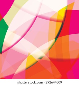 Abstract background created with colorful wavy stripes. Vector