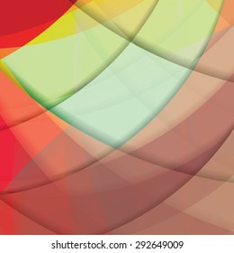 Abstract background created with colorful wavy stripes. Vector