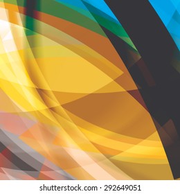 Abstract background created with colorful wavy stripes. Vector