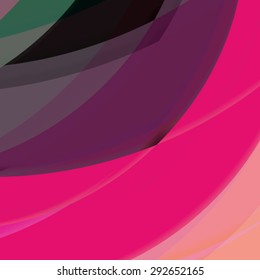 Abstract background created with colorful wavy stripes. Vector