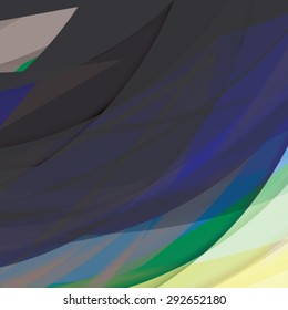Abstract background created with colorful wavy stripes. Vector
