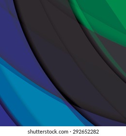 Abstract background created with colorful wavy stripes. Vector