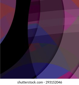 Abstract background created with colorful wavy stripes. Vector