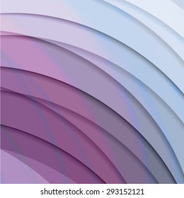 Abstract background created with colorful wavy stripes. Vector