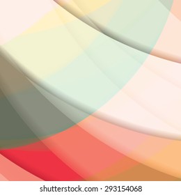 Abstract background created with colorful wavy stripes. Vector