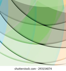 Abstract background created with colorful wavy stripes. Vector