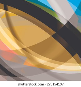 Abstract background created with colorful wavy stripes. Vector