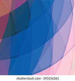 Abstract background created with colorful wavy stripes. Vector
