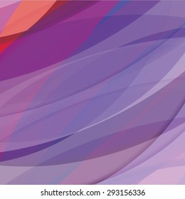 Abstract background created with colorful wavy stripes. Vector