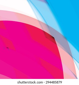 Abstract background created with colorful wavy stripes. Vector