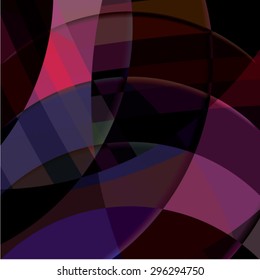 Abstract background created with colorful wavy stripes. Vector