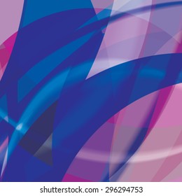 Abstract background created with colorful wavy stripes. Vector