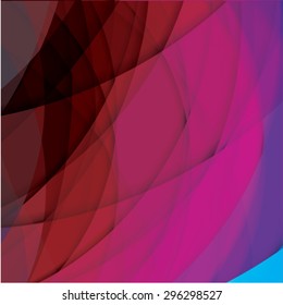 Abstract background created with colorful wavy stripes. Vector