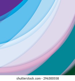 Abstract background created with colorful wavy stripes. Vector