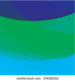 Abstract background created with colorful wavy stripes. Vector