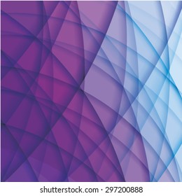 Abstract background created with colorful wavy stripes. Vector