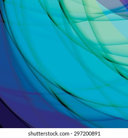 Abstract background created with colorful wavy stripes. Vector