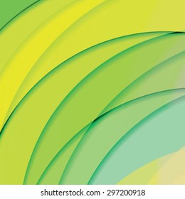 Abstract background created with colorful wavy stripes. Vector