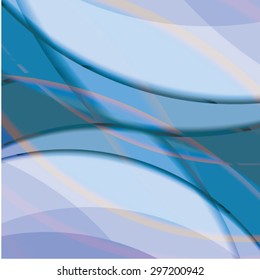 Abstract background created with colorful wavy stripes. Vector