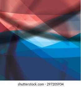 Abstract background created with colorful wavy stripes. Vector