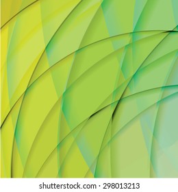 Abstract background created with colorful wavy stripes. Vector