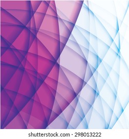 Abstract background created with colorful wavy stripes. Vector