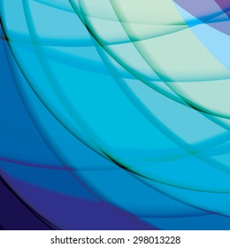 Abstract background created with colorful wavy stripes. Vector