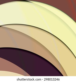 Abstract background created with colorful wavy stripes. Vector