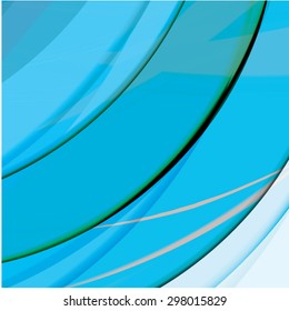 Abstract background created with colorful wavy stripes. Vector