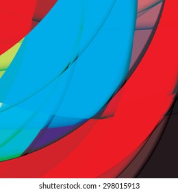 Abstract background created with colorful wavy stripes. Vector
