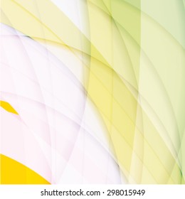 Abstract background created with colorful wavy stripes. Vector