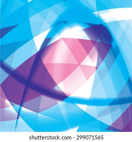 Abstract background created with colorful wavy stripes. Vector