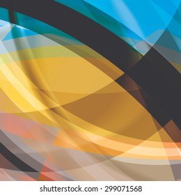 Abstract background created with colorful wavy stripes. Vector