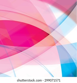 Abstract background created with colorful wavy stripes. Vector
