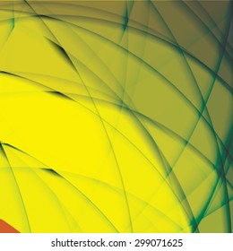 Abstract background created with colorful wavy stripes. Vector