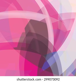 Abstract background created with colorful wavy stripes. Vector