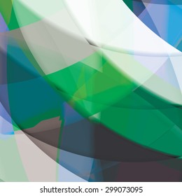 Abstract background created with colorful wavy stripes. Vector