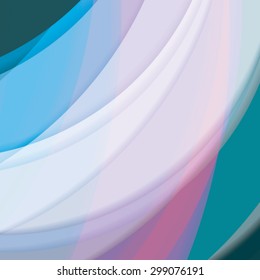 Abstract background created with colorful wavy stripes. Vector