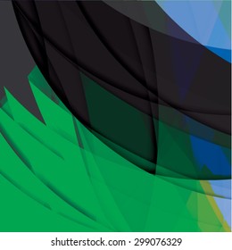 Abstract background created with colorful wavy stripes. Vector