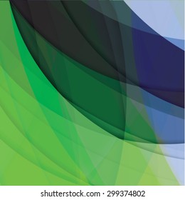 Abstract background created with colorful wavy stripes. Vector