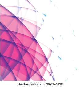 Abstract background created with colorful wavy stripes. Vector