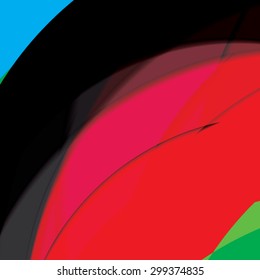 Abstract background created with colorful wavy stripes. Vector