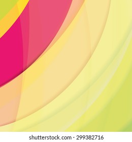 Abstract background created with colorful wavy stripes. Vector