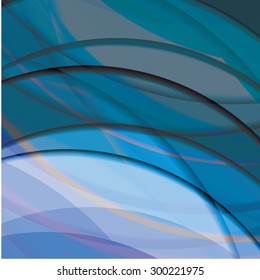 Abstract background created with colorful wavy stripes. Vector