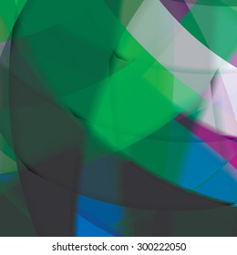Abstract background created with colorful wavy stripes. Vector