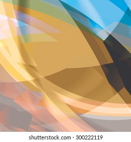 Abstract background created with colorful wavy stripes. Vector