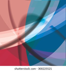Abstract background created with colorful wavy stripes. Vector