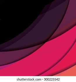 Abstract background created with colorful wavy stripes. Vector
