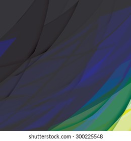 Abstract background created with colorful wavy stripes. Vector
